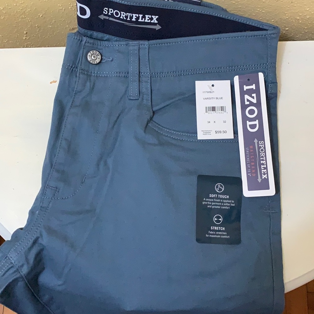 IZOD pants stretch waistband brand new with  tags